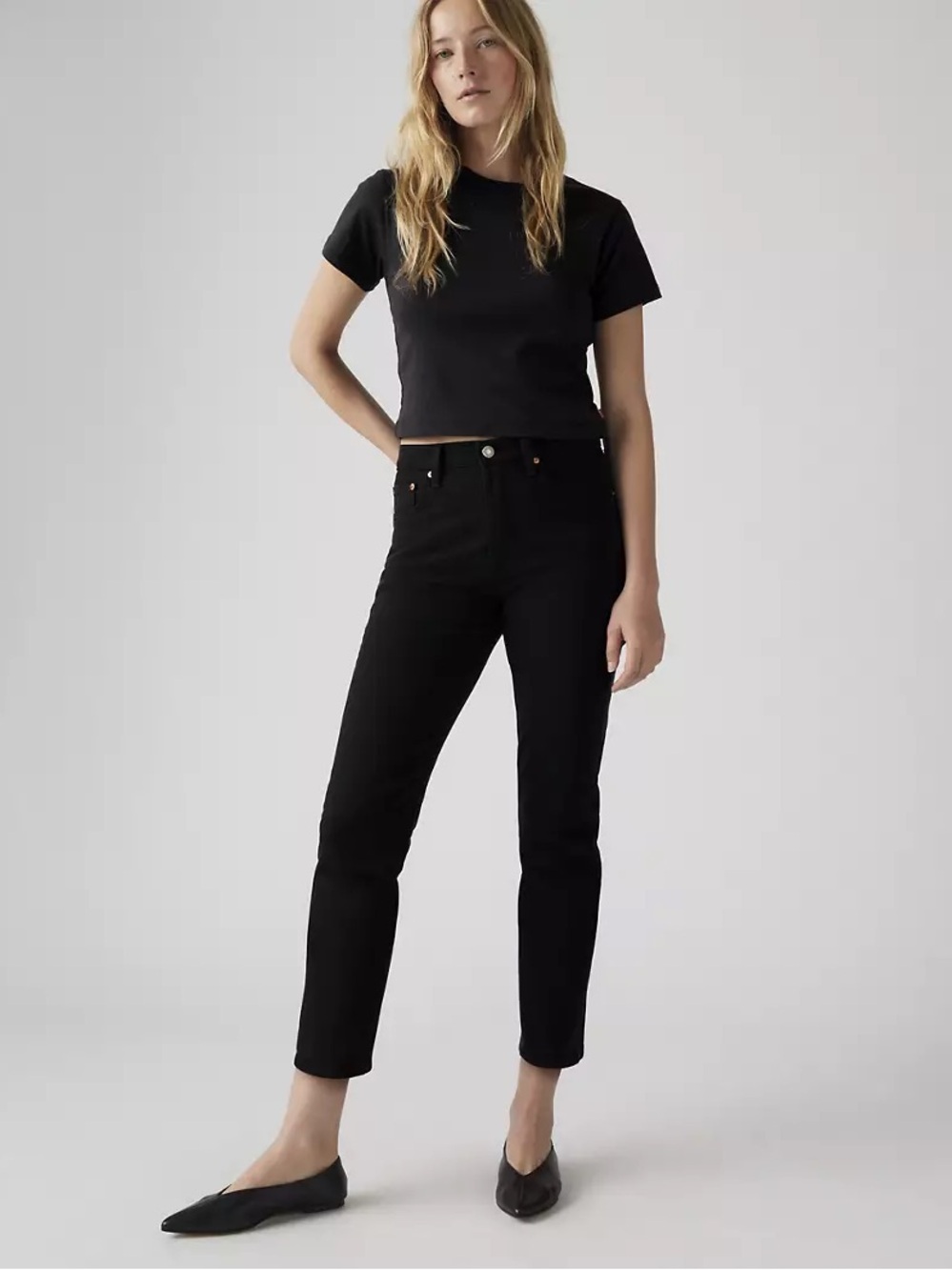 Levi’s 501 Cropped Jeans Black Sprout 26x26 High Rise 90s NWT